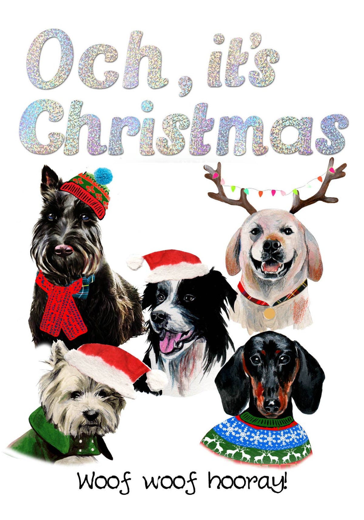 Christmas Woof Woof Hooray Card