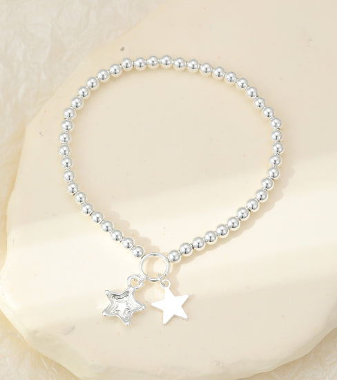 2 Silver Stars Bracelet