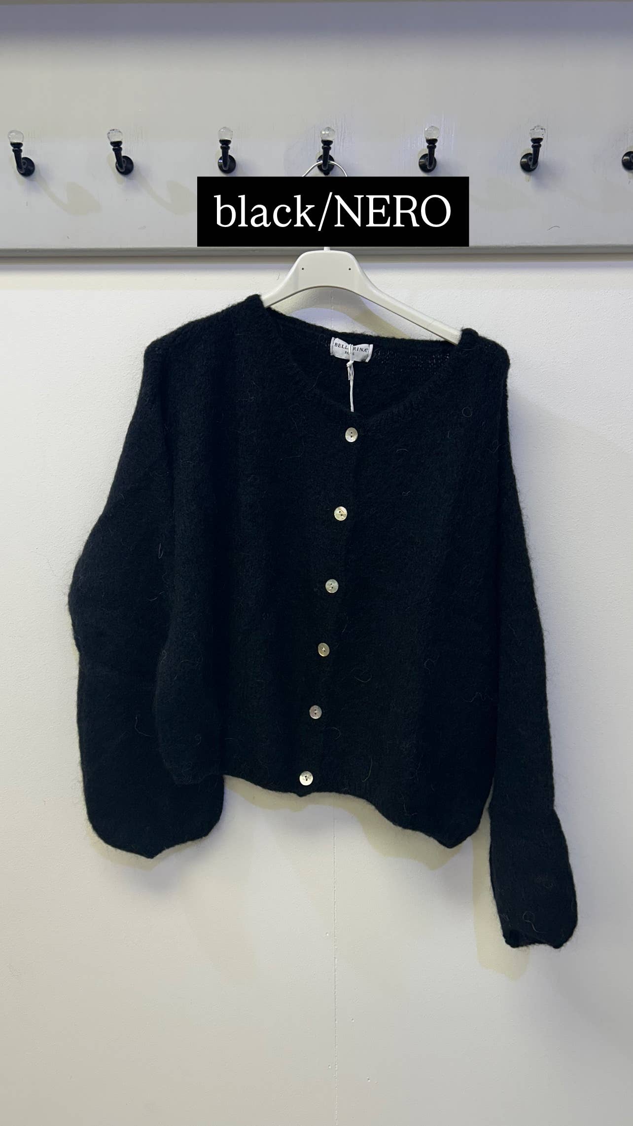 Button Through Mohair Cardigan: Cornflower / One Size: UK8 - UK14/16