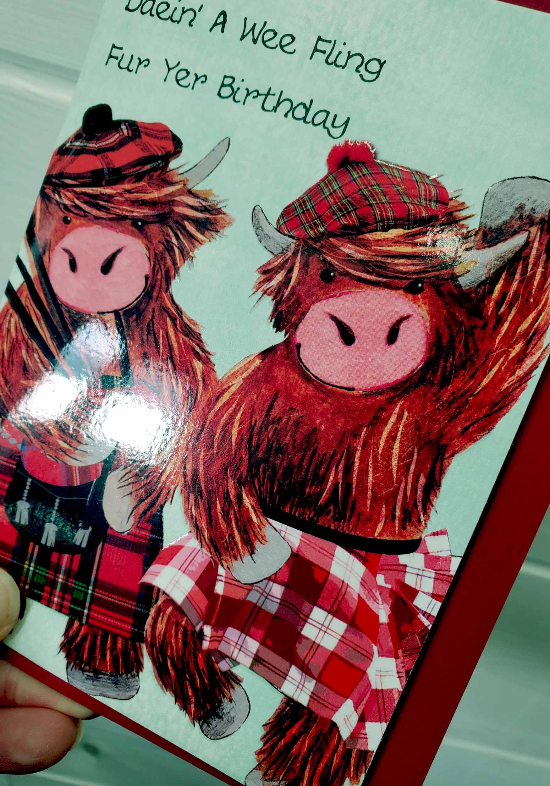 Daein’ A Wee Fling Fur Yer Birthday Card WWBD294