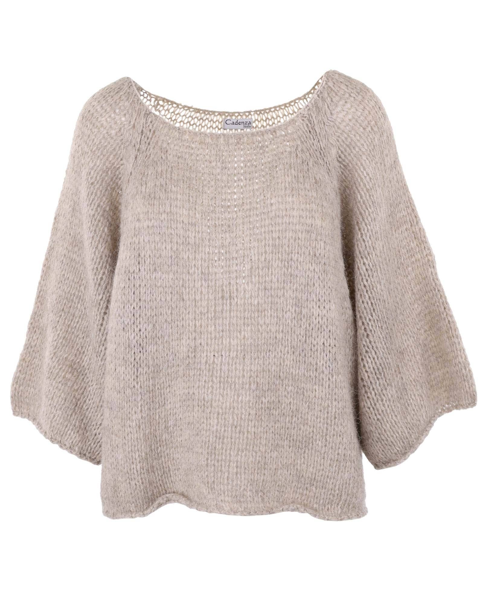 Alpaca Blend Swing Jumper: Cream