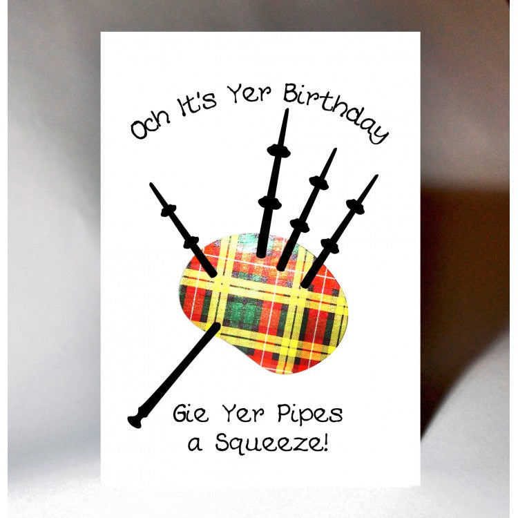 Bagpipe Card - The Nancy Smillie Shop - Art, Jewellery & Designer Gifts Glasgow