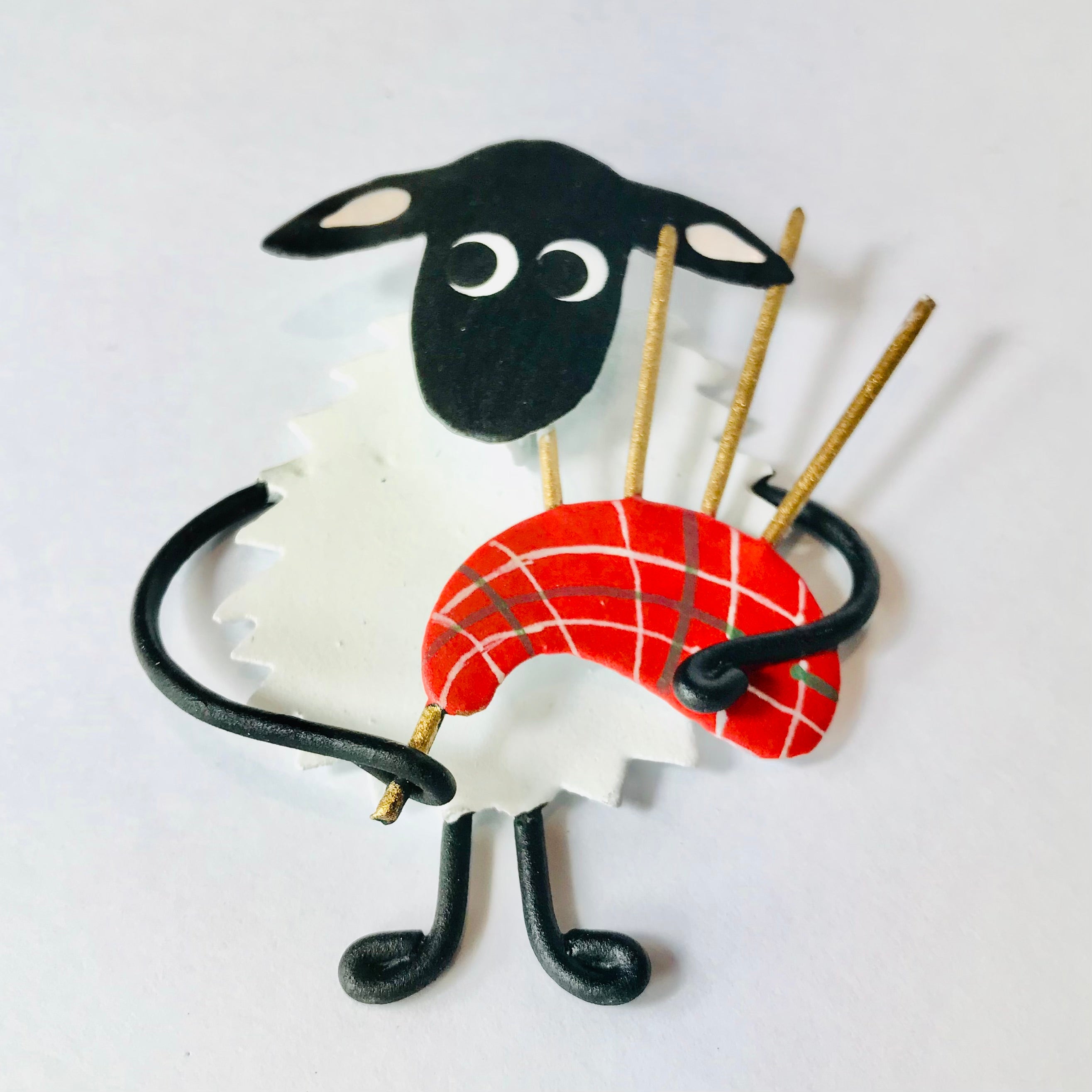 Bagpiping Sheep - The Nancy Smillie Shop - Art, Jewellery & Designer Gifts Glasgow