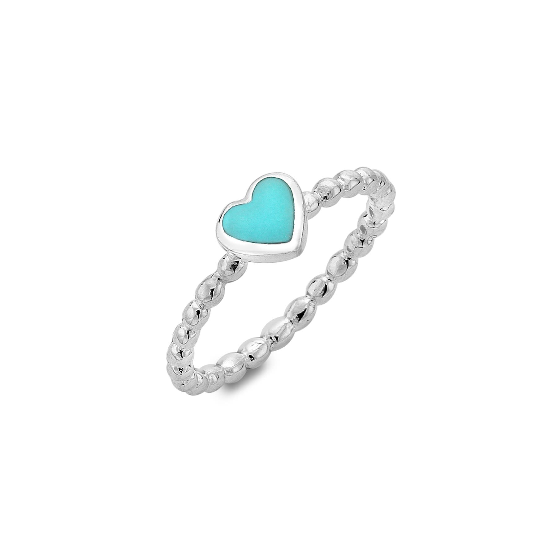 Beaded Turquoise Heart Ring - The Nancy Smillie Shop - Art, Jewellery & Designer Gifts Glasgow