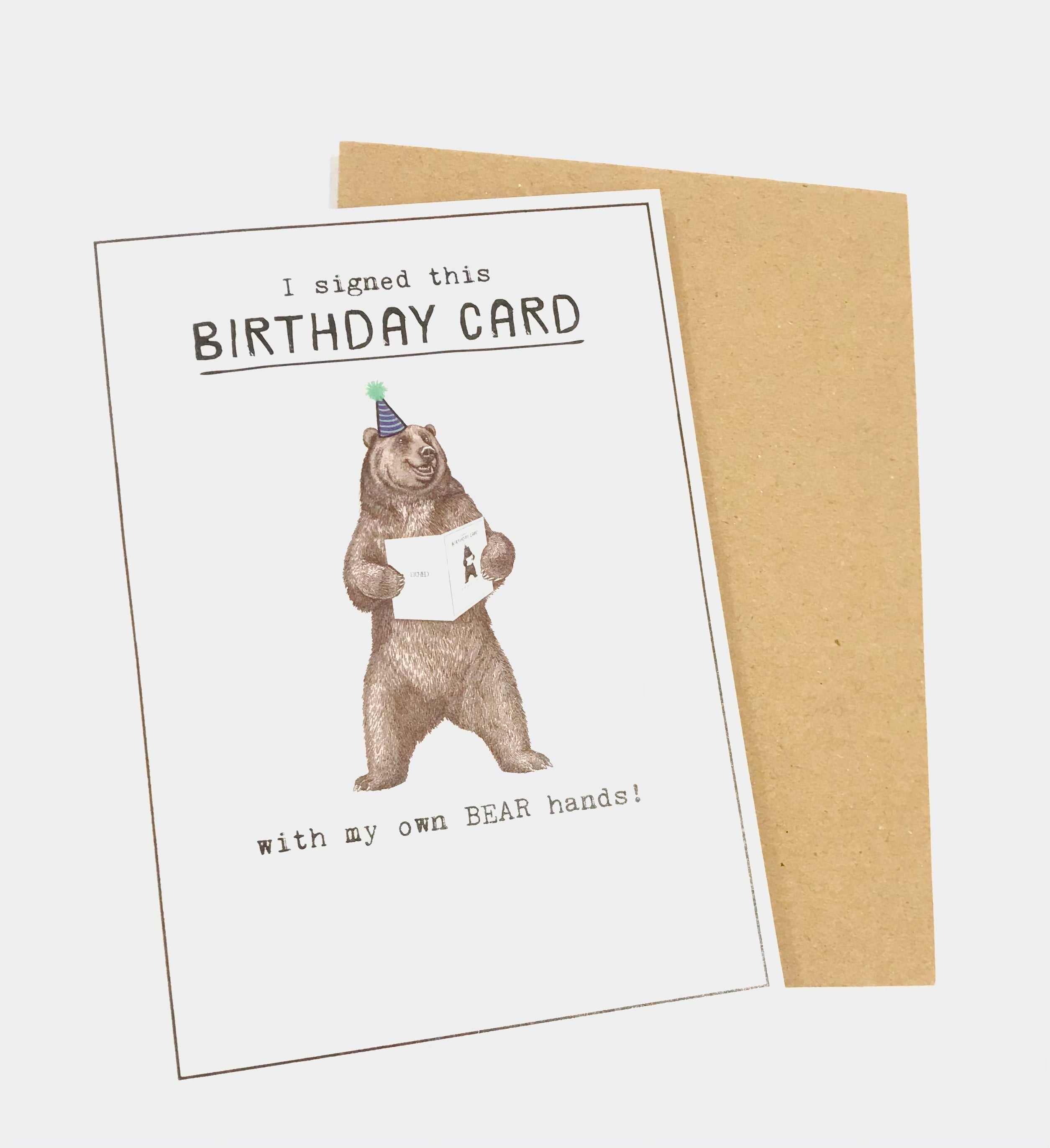 Bear Hands Birthday Card - The Nancy Smillie Shop - Art, Jewellery & Designer Gifts Glasgow