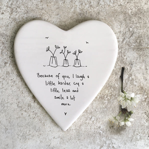 Because of You Coaster - The Nancy Smillie Shop - Art, Jewellery & Designer Gifts Glasgow