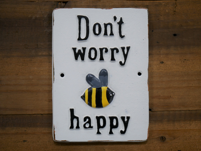 'Bee Happy' Sign - The Nancy Smillie Shop - Art, Jewellery & Designer Gifts Glasgow