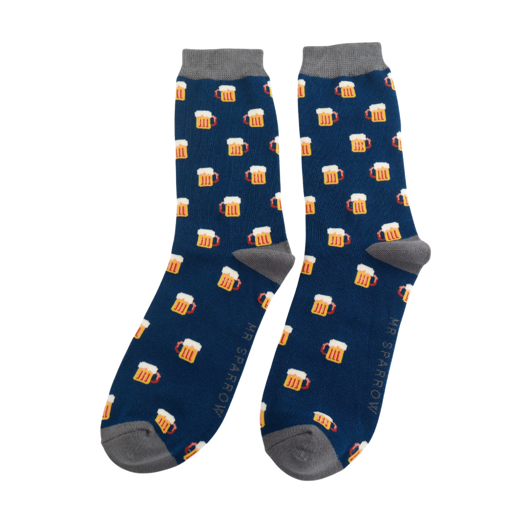 Beer Navy Socks - Father’s Day - Scotland