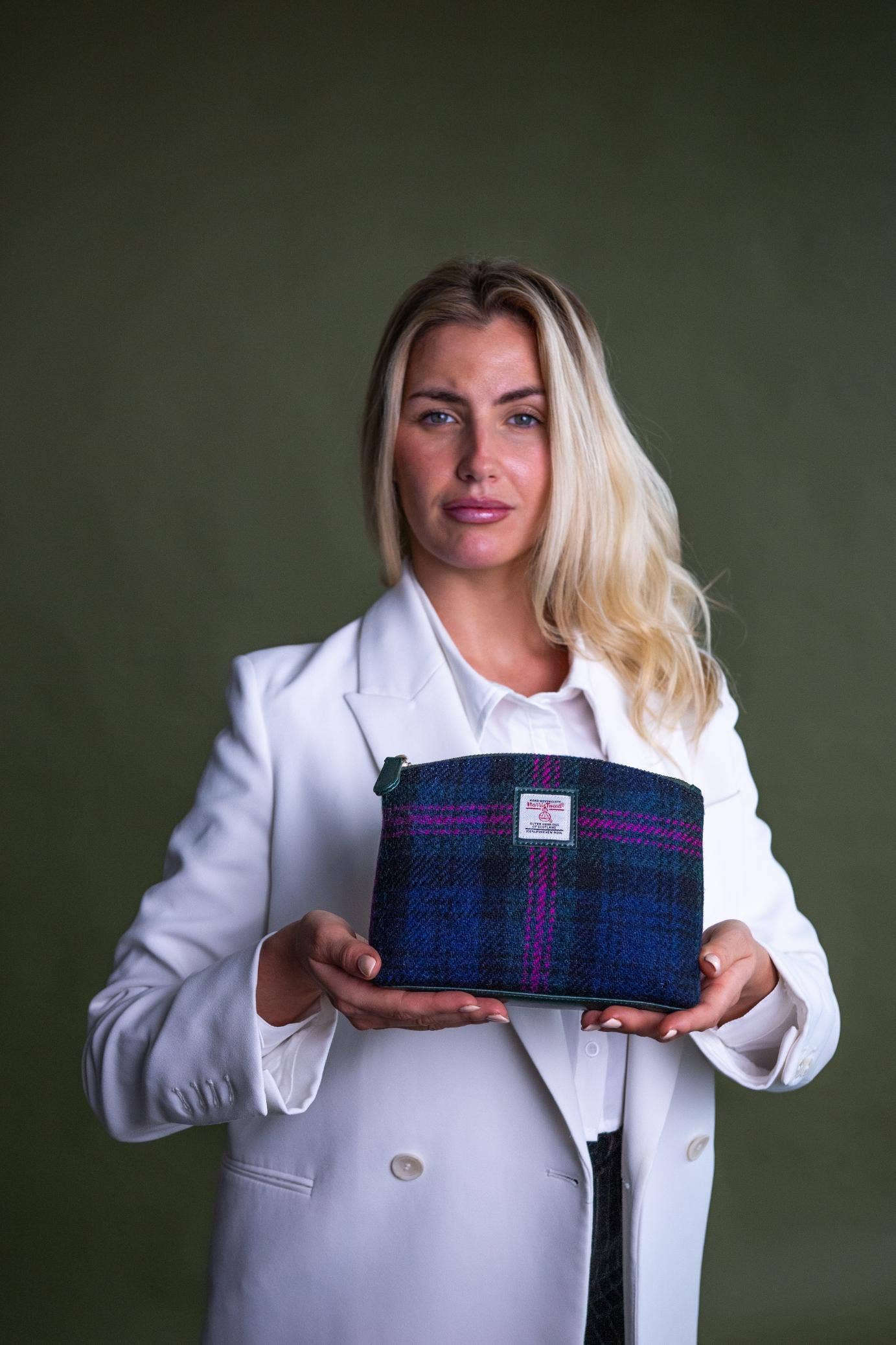 Harris Tweed Cosmetic Bag Baird Check