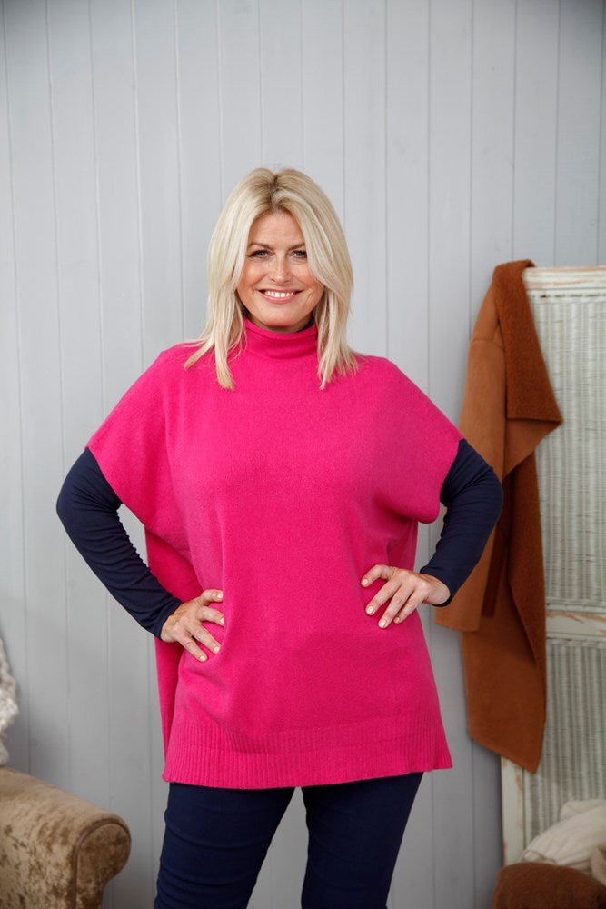 Berry Sleeveless Oversize Jumper - The Nancy Smillie Shop - Art, Jewellery & Designer Gifts Glasgow
