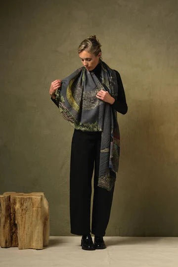 Bird Ink Wool Scarf - The Nancy Smillie Shop - Art, Jewellery & Designer Gifts Glasgow