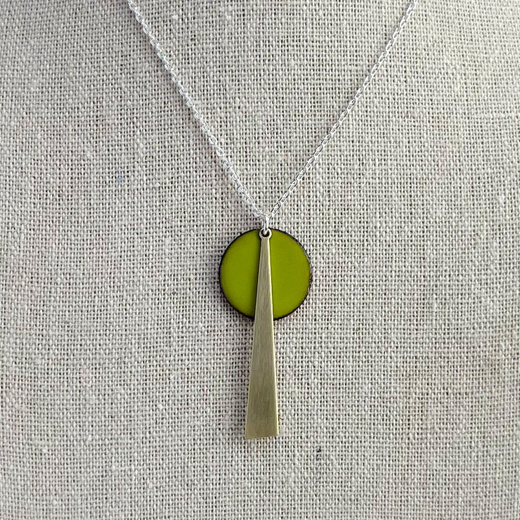Bitter Green Geometric Necklace - The Nancy Smillie Shop - Art, Jewellery & Designer Gifts Glasgow