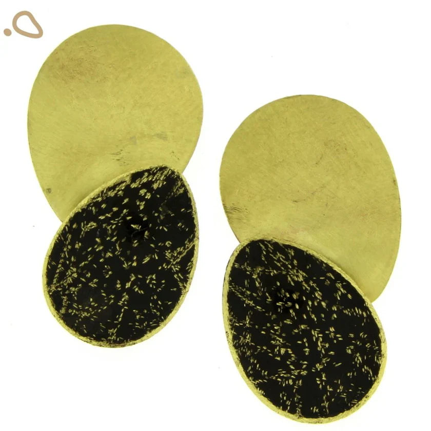 Black Brass Earrings - Jewellery - Scotland