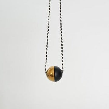Black & Brass Necklace - The Nancy Smillie Shop - Art, Jewellery & Designer Gifts Glasgow