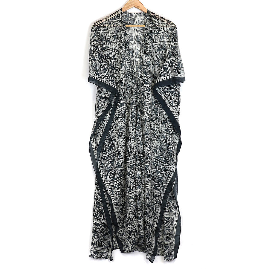 Black Cotton Long Cover Up - Clothing - Scotland