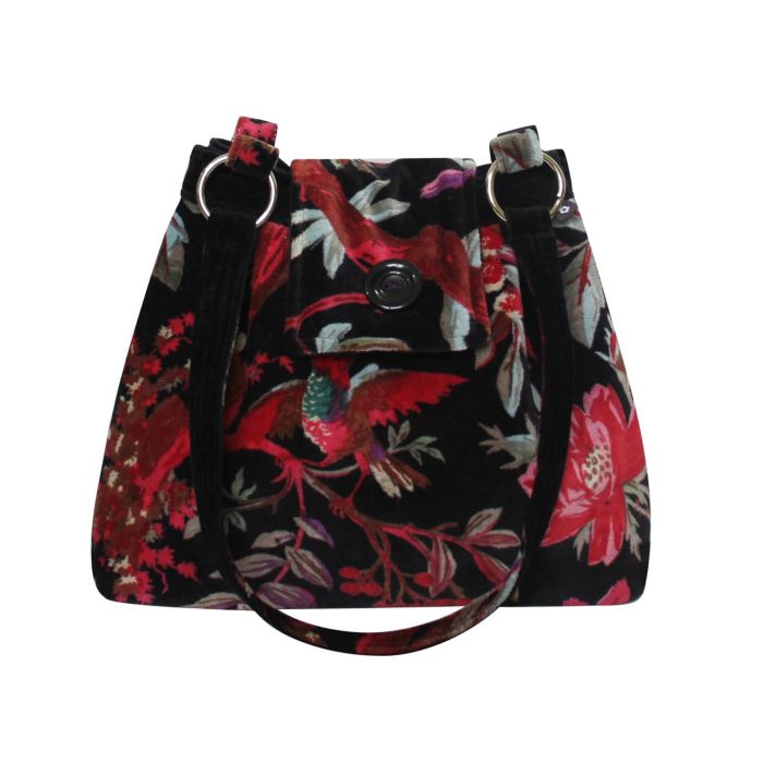 Black Eden Velvet Ava Bag | The Nancy Smillie Shop - Art, Jewellery & Designer Gifts Glasgow Scotland