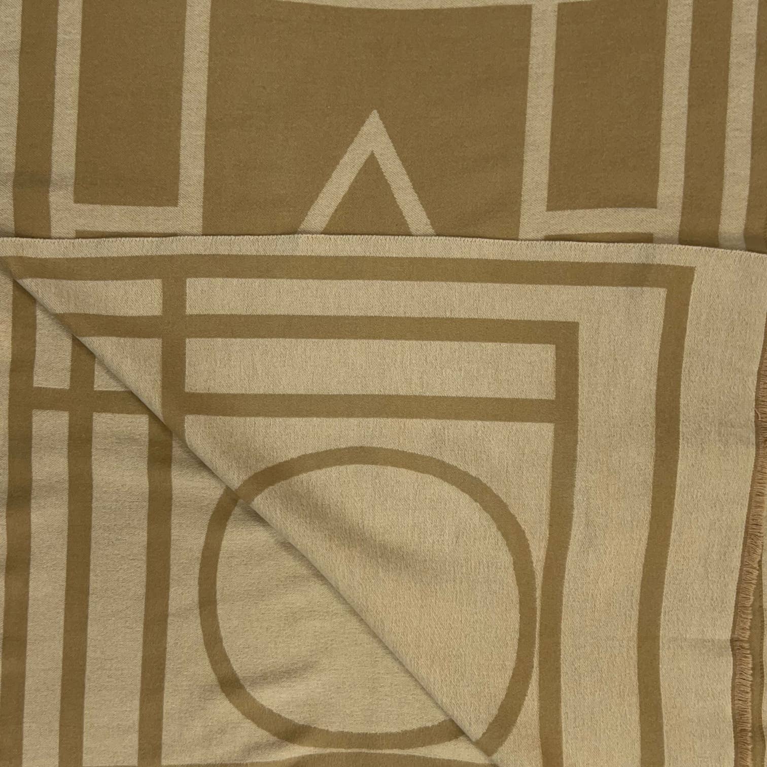 Black Geometric print cashmere blend winter scarf: - Scarves! - Scotland