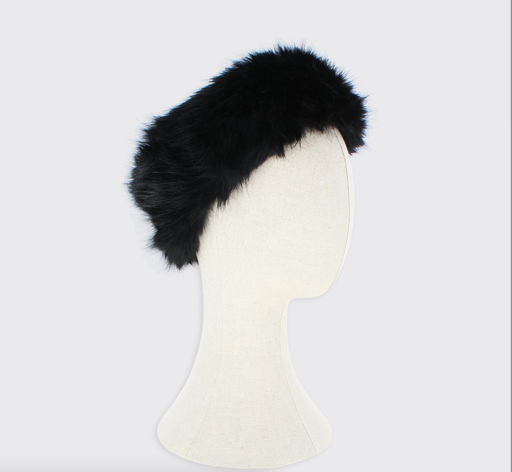 Black Lucille Faux Fur Headband - Scarves! - Scotland