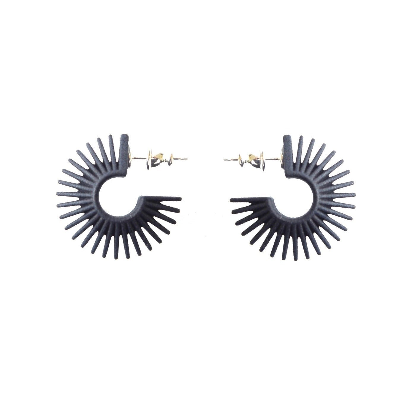 Black Mini Hoops - The Nancy Smillie Shop - Art, Jewellery & Designer Gifts Glasgow