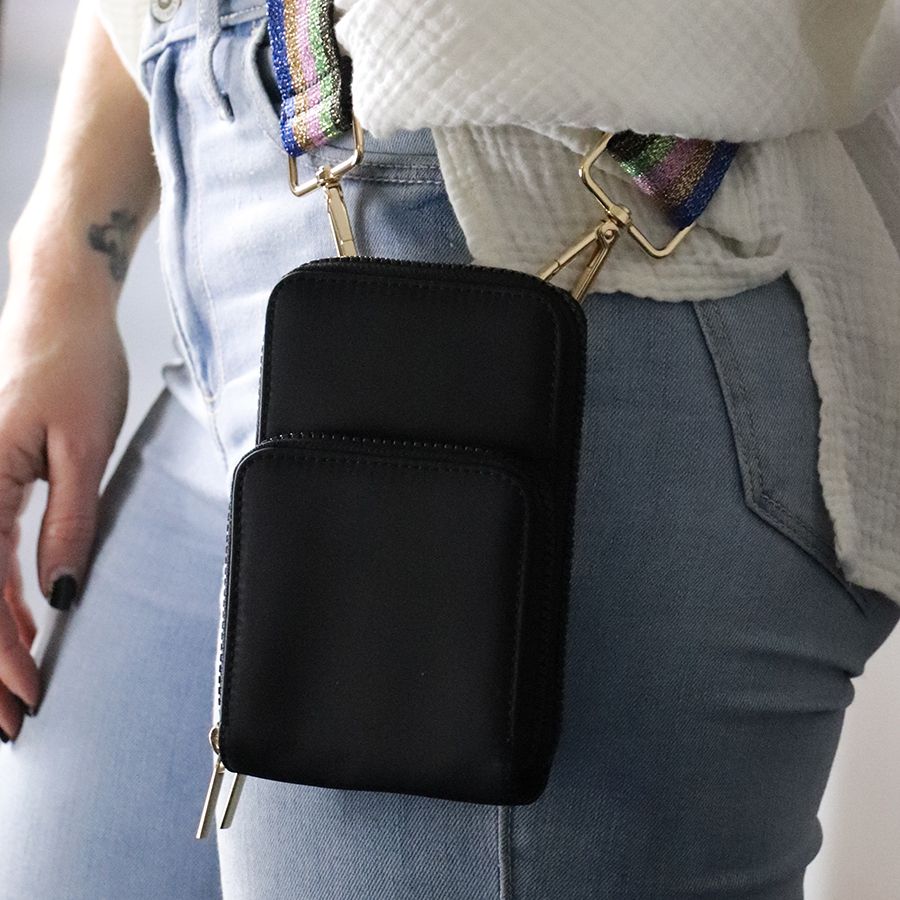 Black Phone Bag - The Nancy Smillie Shop - Art, Jewellery & Designer Gifts Glasgow