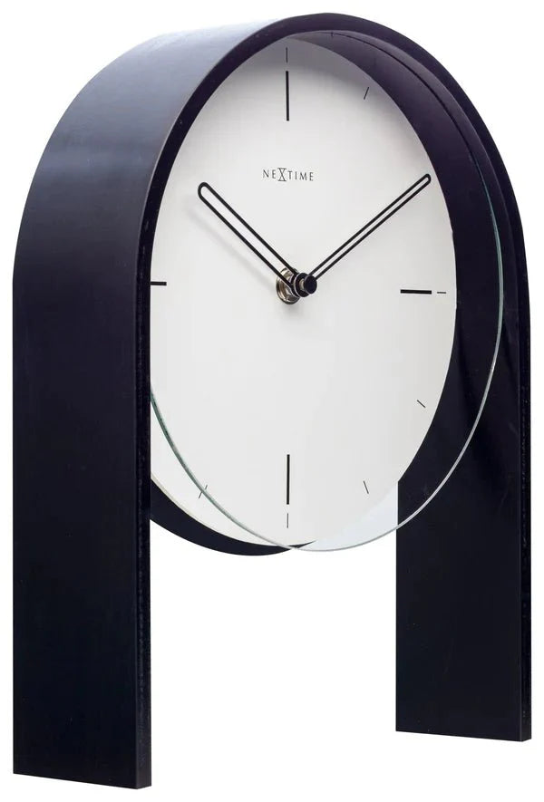 Black Standing Clock With White Face - The Nancy Smillie Shop - Art, Jewellery & Designer Gifts Glasgow