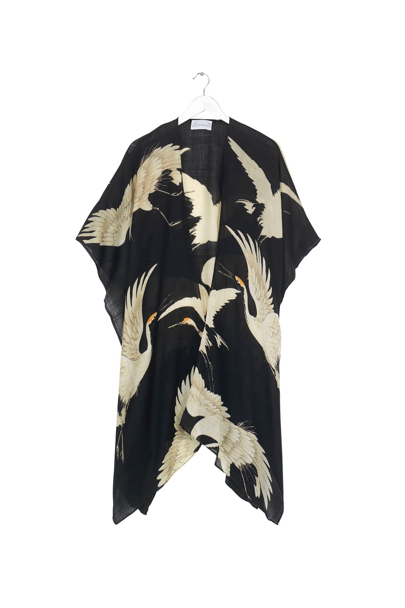 Black Stork Wool Throwover - The Nancy Smillie Shop - Art, Jewellery & Designer Gifts Glasgow