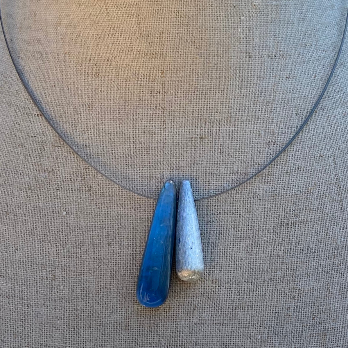 Blue 2 Piece Pendant - The Nancy Smillie Shop - Art, Jewellery & Designer Gifts Glasgow