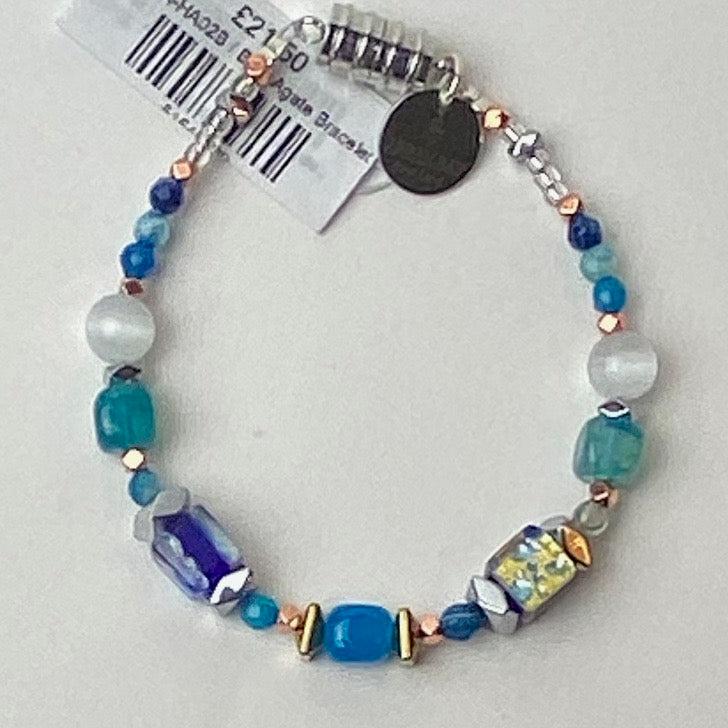 Blue Agate Bracelet - The Nancy Smillie Shop - Art, Jewellery & Designer Gifts Glasgow