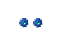 Blue Crystal Studs - The Nancy Smillie Shop - Art, Jewellery & Designer Gifts Glasgow
