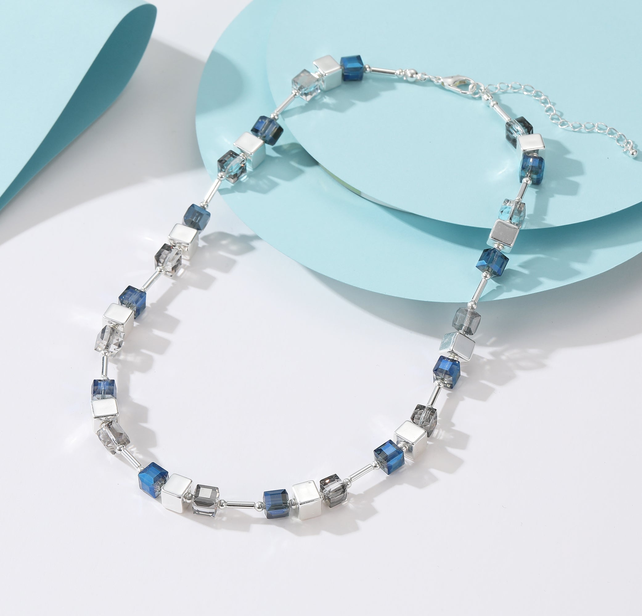 Blue Cube Necklace - The Nancy Smillie Shop - Art, Jewellery & Designer Gifts Glasgow