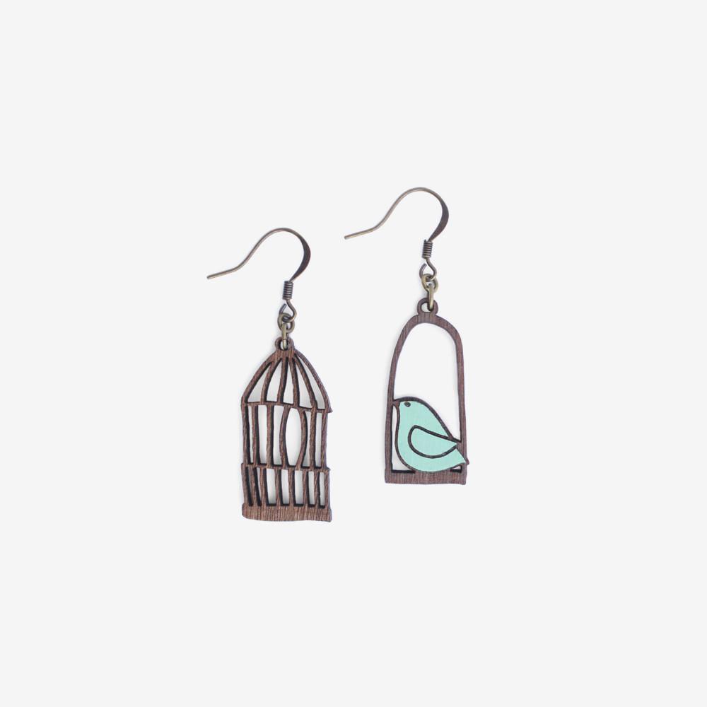 Blue Freedom Hook Earrings - The Nancy Smillie Shop - Art, Jewellery & Designer Gifts Glasgow