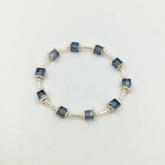 Blue Glass Bead Bracelet - The Nancy Smillie Shop - Art, Jewellery & Designer Gifts Glasgow