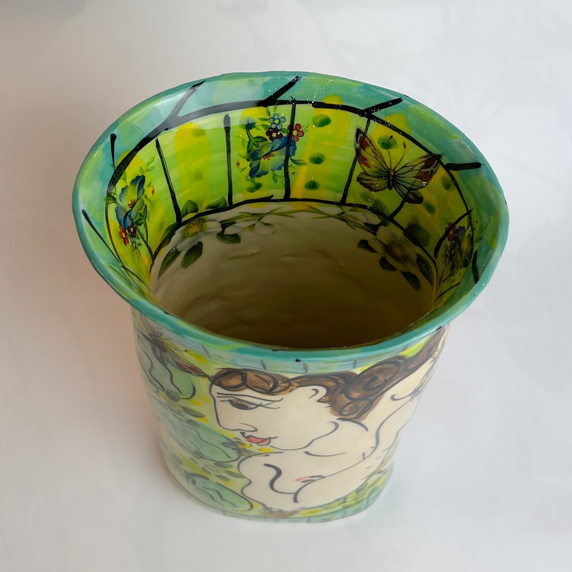 Blue/ Green Vase - The Nancy Smillie Shop - Art, Jewellery & Designer Gifts Glasgow