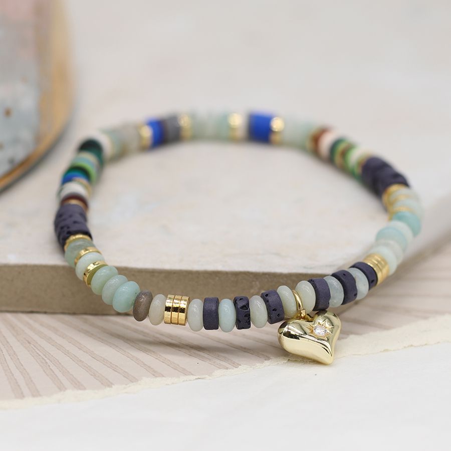 Blue Heart Bracelet - The Nancy Smillie Shop - Art, Jewellery & Designer Gifts Glasgow