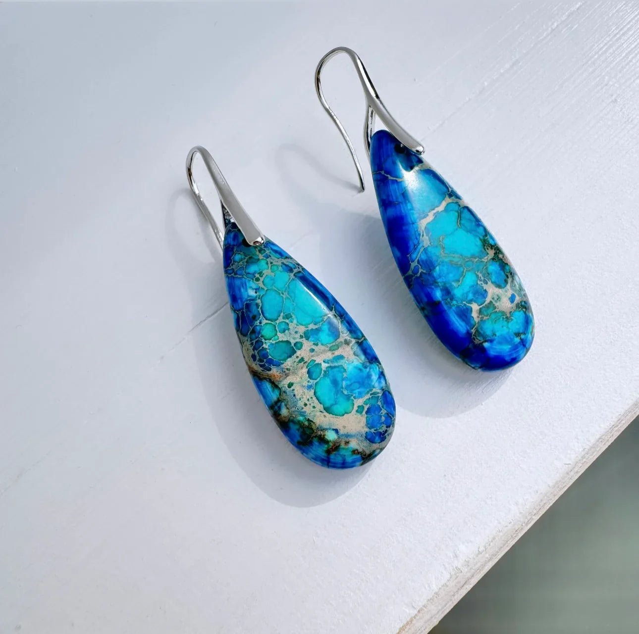 Blue Jasper Earrings - Jewellery - Scotland