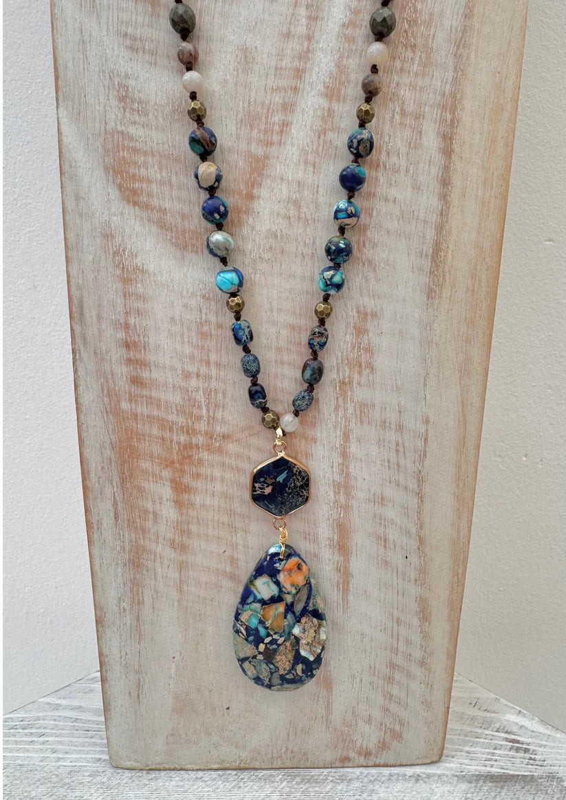 Blue Jasper Necklace - Jewellery - Scotland