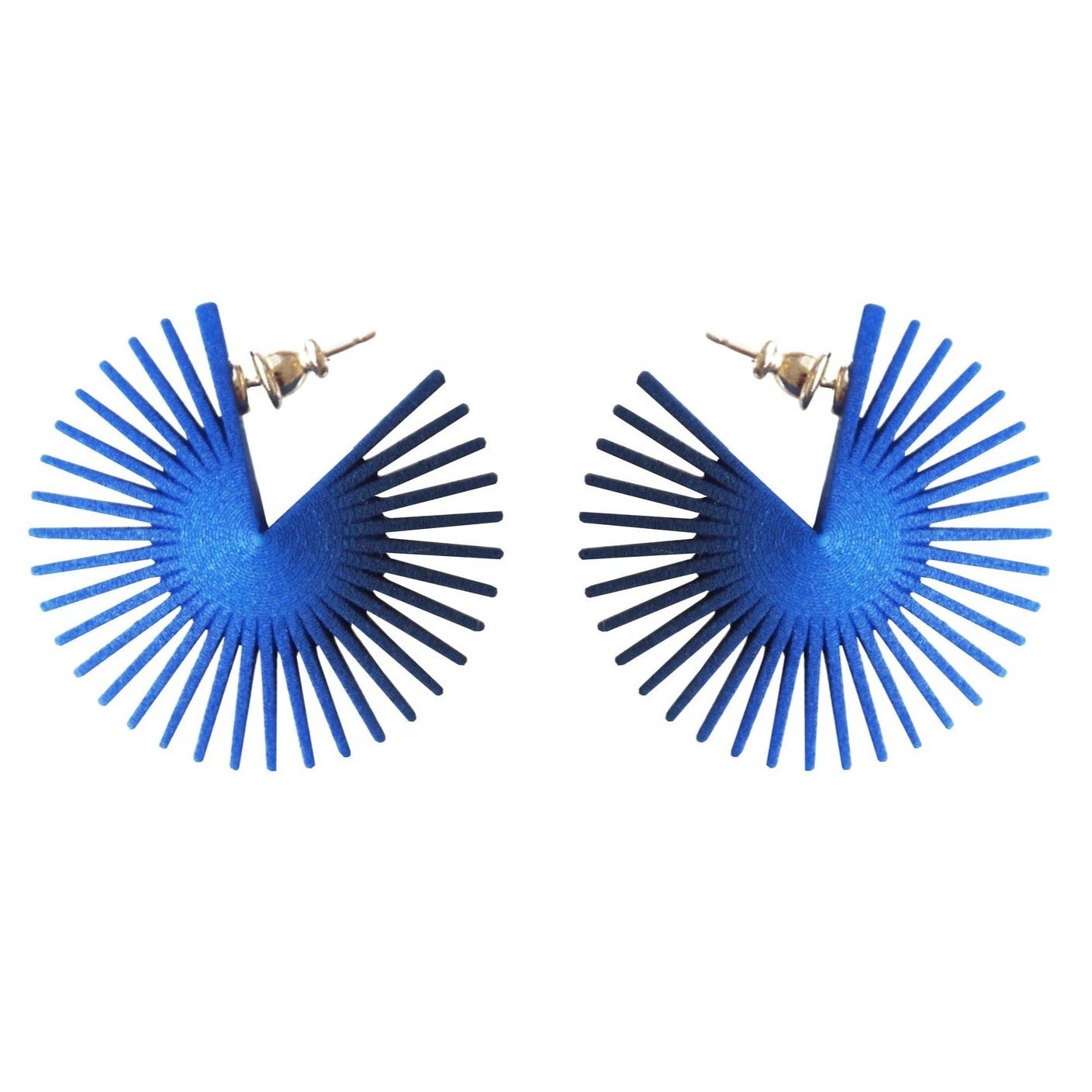 Blue Midi Wheel Earrings - The Nancy Smillie Shop - Art, Jewellery & Designer Gifts Glasgow