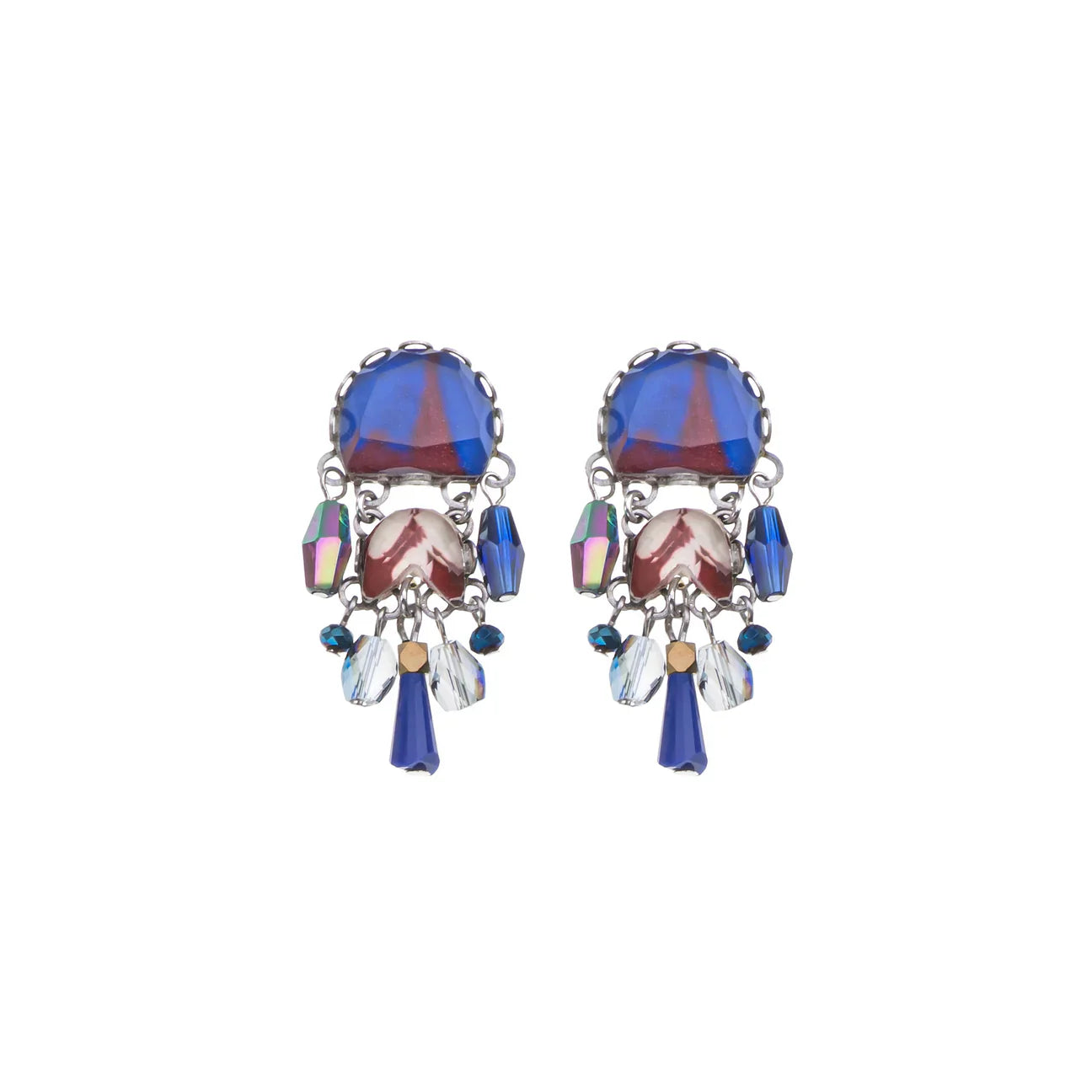 Blue & Red Earring - Jewellery - Scotland