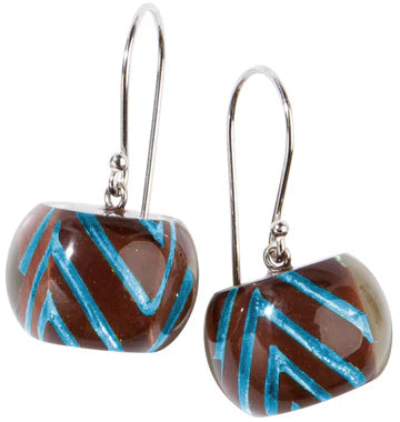 Blue Zigzag Bliss Earrings - Jewellery - Scotland