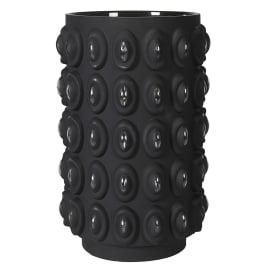 black bobble glass vase