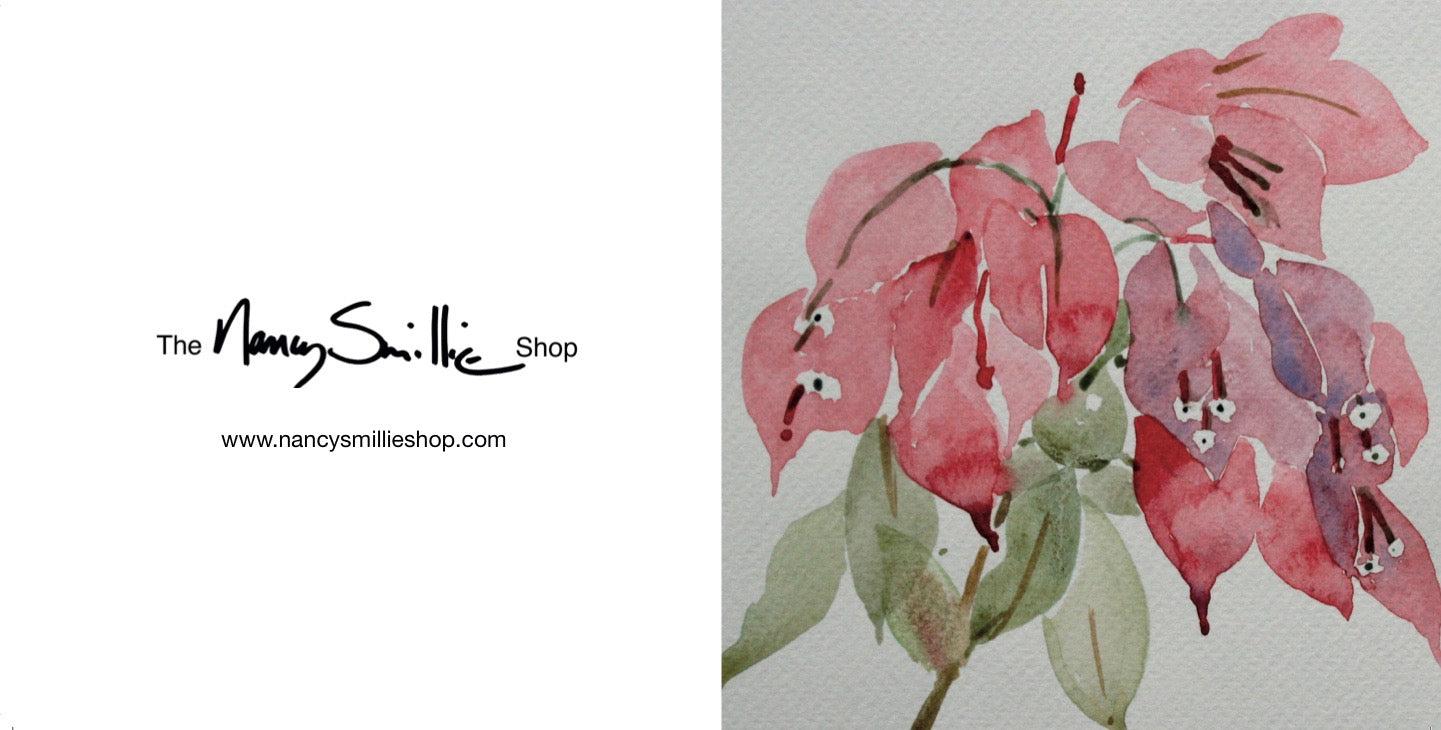 Bougainvillea Flower Card - The Nancy Smillie Shop - Art, Jewellery & Designer Gifts Glasgow