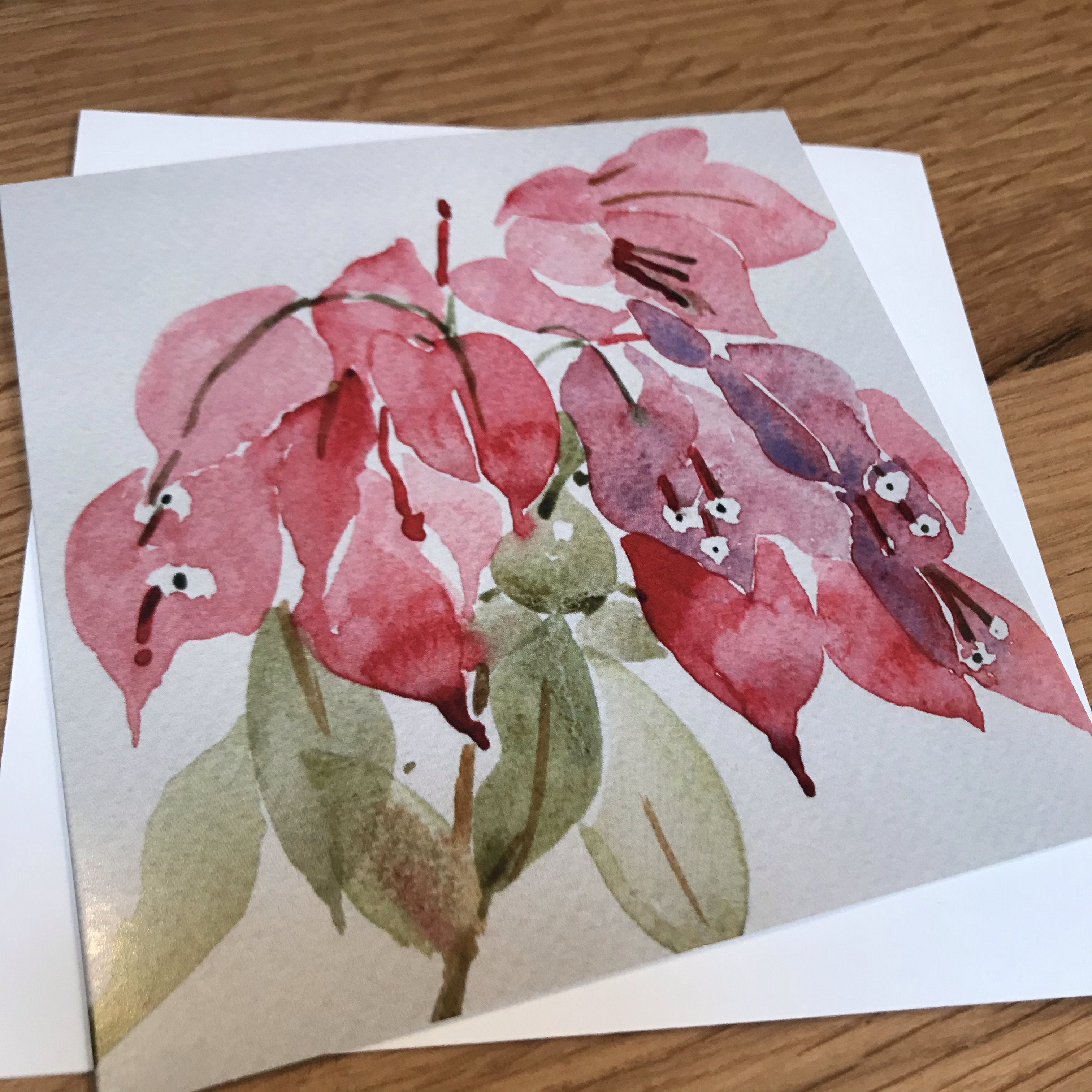 Bougainvillea Flower Card - Pack of 4 - The Nancy Smillie Shop - Art, Jewellery & Designer Gifts Glasgow