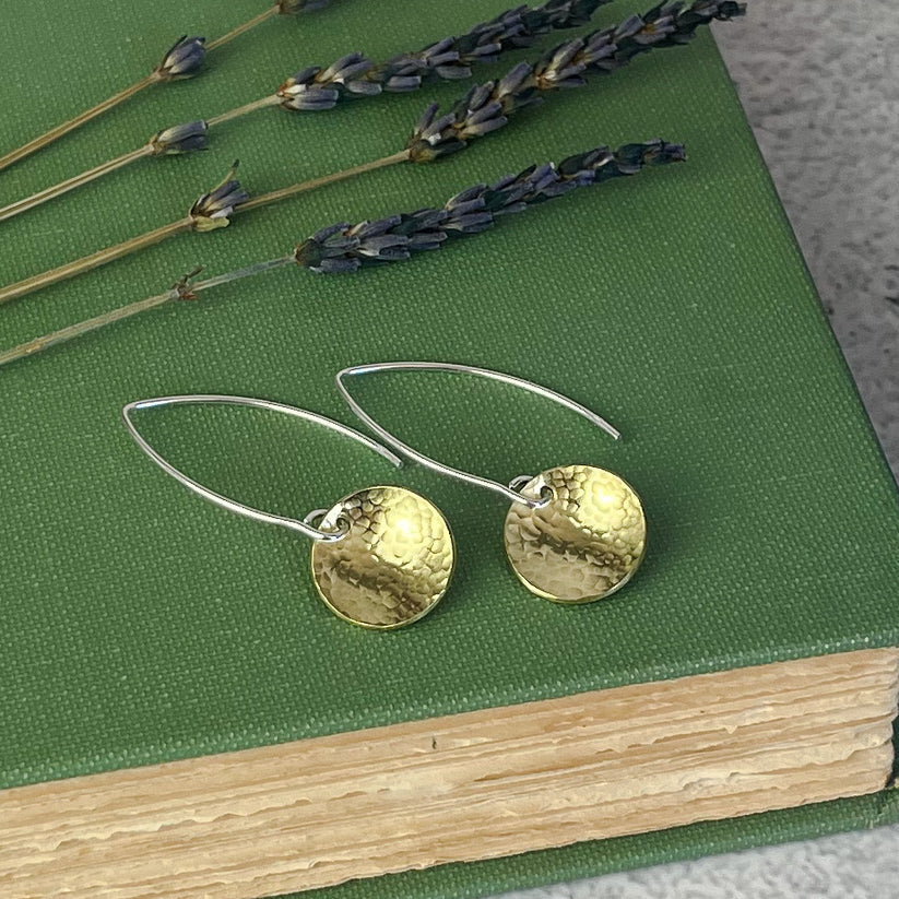 Brass Disc Earrings - Jewellery - Scotland