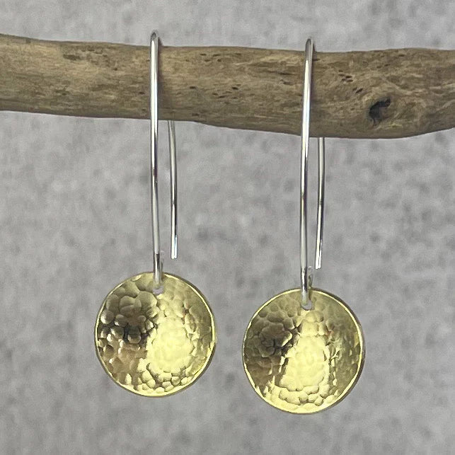 Brass Disc Earrings - Jewellery - Scotland