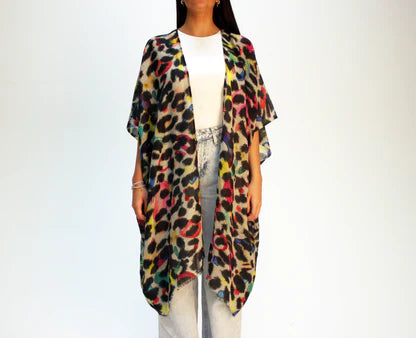 Bright Leopard Kaftan - The Nancy Smillie Shop - Art, Jewellery & Designer Gifts Glasgow