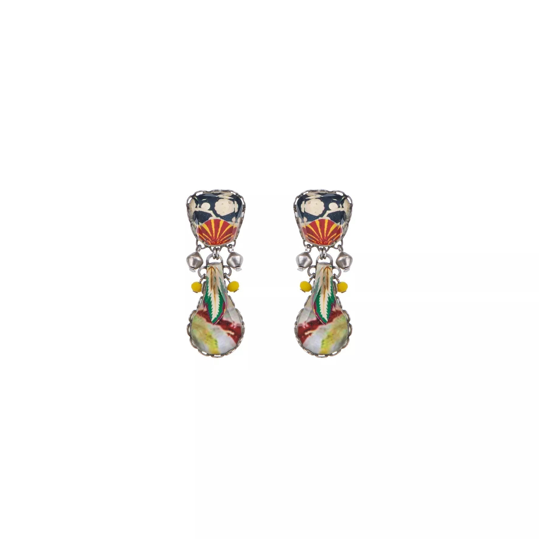 Bright Sunset Apollonia Earrings - The Nancy Smillie Shop - Art, Jewellery & Designer Gifts Glasgow