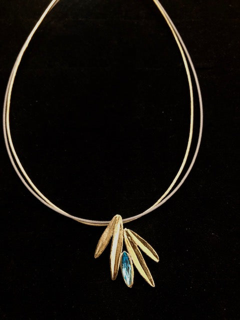 Bronze and Aqua Necklace - The Nancy Smillie Shop - Art, Jewellery & Designer Gifts Glasgow