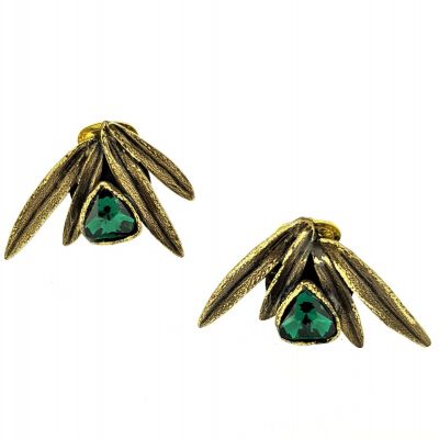 Bronze and Emerald Earrings - The Nancy Smillie Shop - Art, Jewellery & Designer Gifts Glasgow