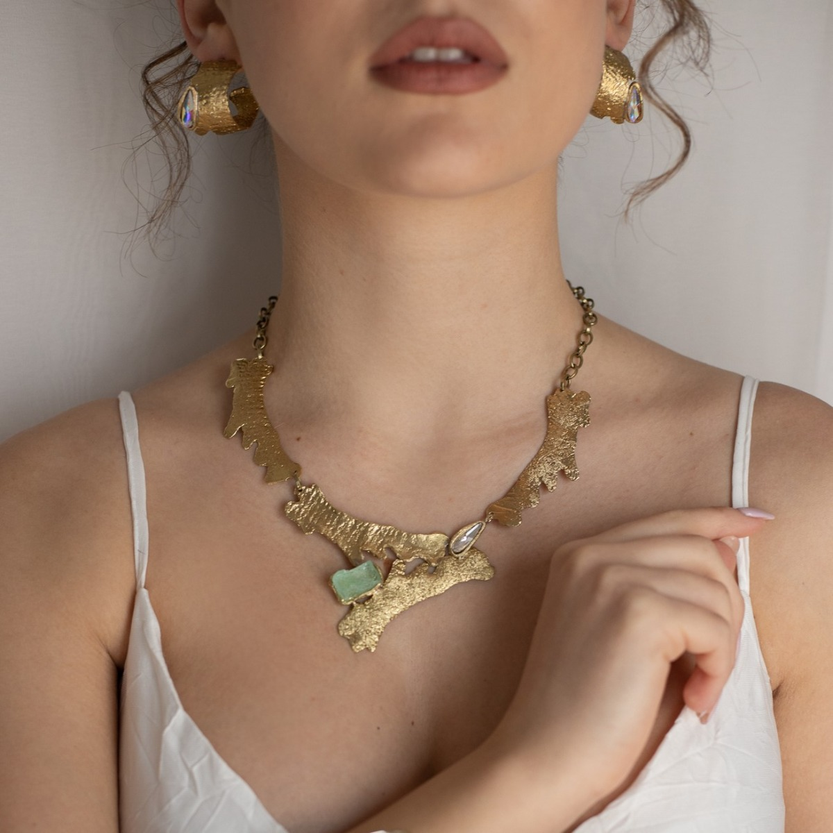 Bronze Blue Necklace - The Nancy Smillie Shop - Art, Jewellery & Designer Gifts Glasgow