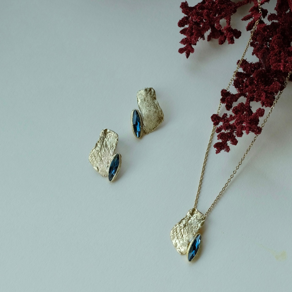 Bronze & Blue Necklace - The Nancy Smillie Shop - Art, Jewellery & Designer Gifts Glasgow
